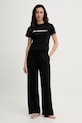 Βαμβακερές πιτζάμες Karl Lagerfeld IKON στάμπα μαύρο B1W45004