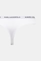 Odzież Karl Lagerfeld Stringi damskie z bawełną 3-pack B1W47031 biały