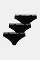 Karl Lagerfeld stringi damskie z bawełną 3-pack czarny B1W47031