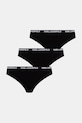 Karl Lagerfeld stringi damskie z bawełną 3-pack czarny B1W47031