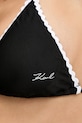 Karl Lagerfeld biustonosz kąpielowy SIGNATURE SCALLOP czarny B1W46019