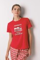 Odzież women'secret komplet piżamowy SNOOPY 3132220 czerwony