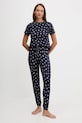 Bavlnené pyžamo women'secret potlač tmavomodrá 3132233