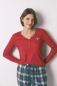 women'secret longsleeve piżamowy dzianina czerwony 3272335