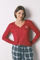 women'secret longsleeve piżamowy dzianina czerwony 3272335