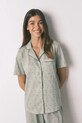 Odzież women'secret komplet piżamowy bawełniany 3592468 zielony