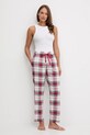 women'secret spodnie piżamowe bawełniane 3702289 czerwony SS26