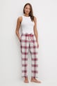 women'secret spodnie piżamowe bawełniane 3702289 czerwony SS26