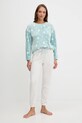 women'secret komplet piżamowy tkanina niebieski 4752554