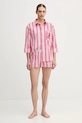 Juicy Couture szorty piżamowe bawełniane JCYBX126855 różowy SS26