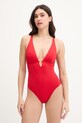 Lauren Ralph Lauren jednoczęściowy strój kąpielowy bez fiszbinów czerwony 20601062