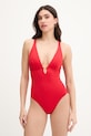 Lauren Ralph Lauren jednoczęściowy strój kąpielowy bez fiszbinów czerwony 20601062