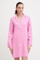 Nočná košeľa Lauren Ralph Lauren nášivka ružová ILN32489