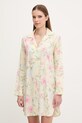 Nočná košeľa Lauren Ralph Lauren látka žltá ILN32493