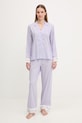 Lauren Ralph Lauren piżama dwuczęściowa damska fioletowy ILN92497