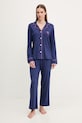 Pyžamo Lauren Ralph Lauren pletenina tmavomodrá ILN92504