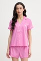 Lauren Ralph Lauren dvojdielne pyžamo dámske s bavlnou ružová ILN12506