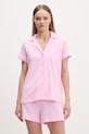 Lauren Ralph Lauren piżama damska z bawełną różowy ILN12509
