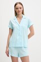 Lauren Ralph Lauren πιτζάμα Γυναικεία με βαμβάκι μπλε ILN12509