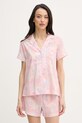 Lauren Ralph Lauren пижама от две части дамска с вискоза розов ILN12512