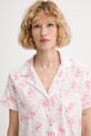 Lauren Ralph Lauren dvojdielne pyžamo dámske s viskózou biela ILN12519