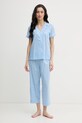 Lauren Ralph Lauren Πιτζάμες δύο τεμαχίων Γυναικεία με βαμβάκι μπλε ILN72506