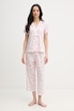 Lauren Ralph Lauren dvoudílné pyžamo dámské s bavlnou růžová ILN72512