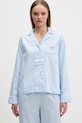Lauren Ralph Lauren piżama damska bawełniana ILN92507 niebieski SS26