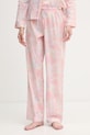 Lauren Ralph Lauren dvoudílné pyžamo dámské s bavlnou růžová ILN92512