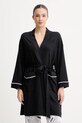 DKNY szlafrok damski bawełniany czarny YI10100