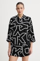 DKNY piżama damska z wiskozy czarny YI50100