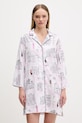 DKNY nočná košieľka dámska s viskózou biela YI00108