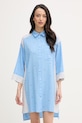 DKNY koszula nocna damska z wiskozą niebieski YI30110