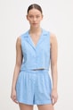 DKNY piżama damska z wiskozy niebieski YI50110
