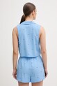 DKNY piżama damska z wiskozy niebieski YI50110