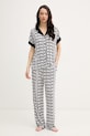DKNY dvoudílné pyžamo dámské s viskózou bílá YI80107
