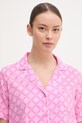 DKNY piżama damska z bawełny różowy YI80108