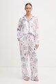 DKNY piżama damska z bawełną biały YI90108