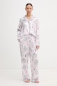 DKNY piżama damska z bawełną biały YI90108