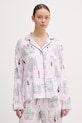 DKNY piżama damska z bawełną YI90108 biały SS26