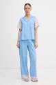 DKNY piżama dwuczęściowa damska z wiskozą niebieski YI90110