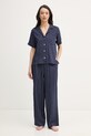 DKNY piżama dwuczęściowa damska z wiskozą granatowy YI90110