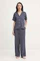 DKNY piżama dwuczęściowa damska z wiskozą granatowy YI90110