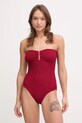 PARAMIDONNA jednoczęściowy strój kąpielowy miękka bordowy CR26FOPB
