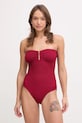 PARAMIDONNA jednoczęściowy strój kąpielowy miękka bordowy CR26FOPB