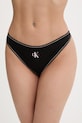 Calvin Klein plavkové tangá nohavičky dámske čierna LV00Q61226