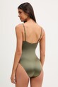 Oblačila Calvin Klein enodelne kopalke ženske LV00Q61120 zelena