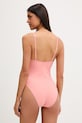 Calvin Klein strój kąpielowy jednoczęściowy damski LV00Q61217 pomarańczowy SS26