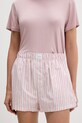 Calvin Klein Underwear szorty piżamowe damskie z bawełną biały LV00QS7596