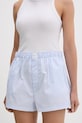 Calvin Klein Underwear kratke hlače za spavanje ženske s pamukom plava LV00QS7596